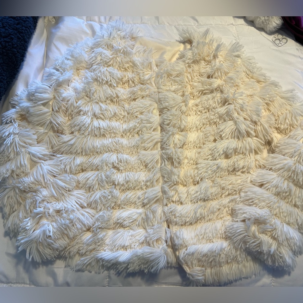 Cream fuzzy jacket
